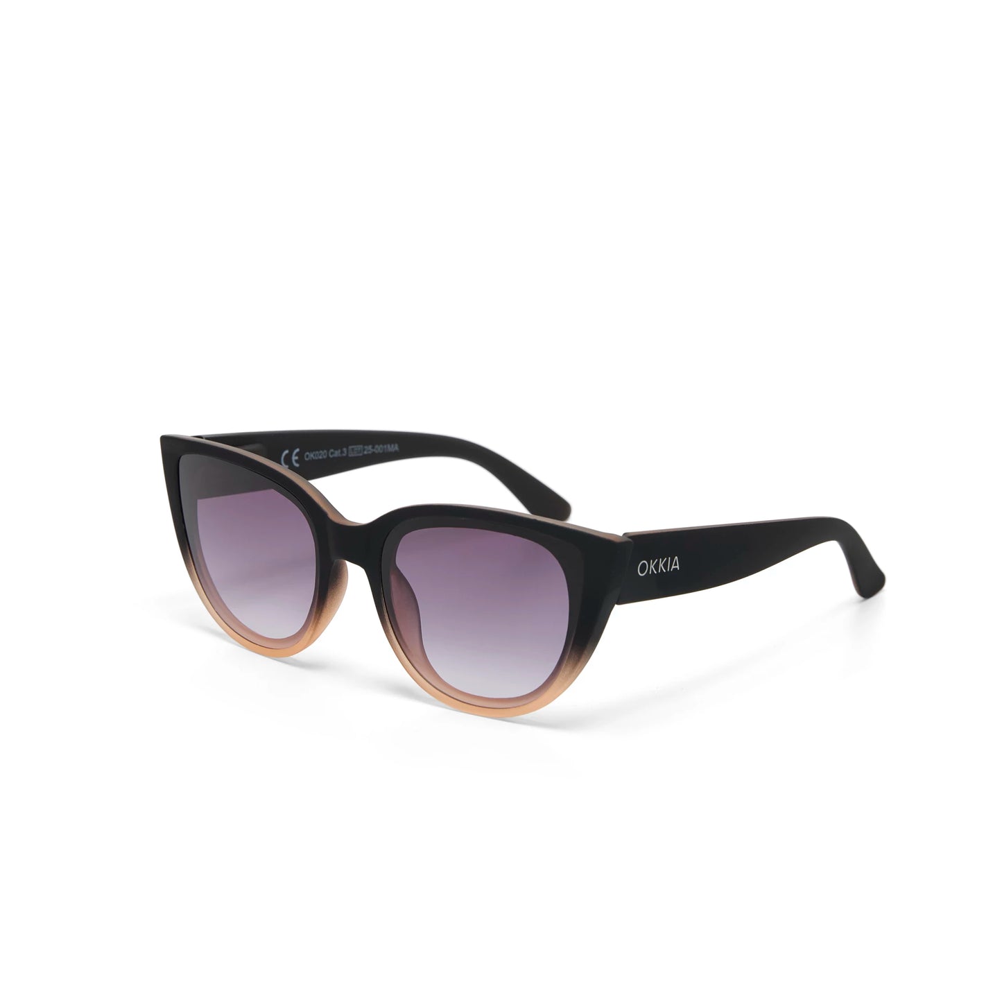 Silvia Cats Eye Sunglasses- Shaded Rose & Black