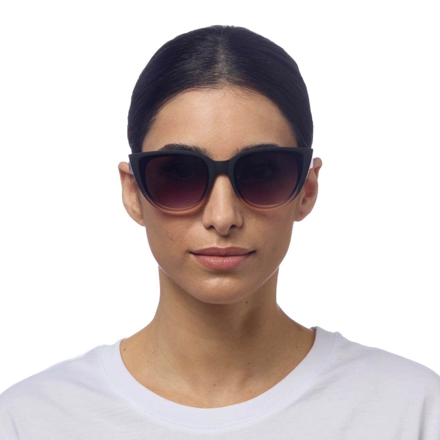 Silvia Cats Eye Sunglasses- Shaded Rose & Black