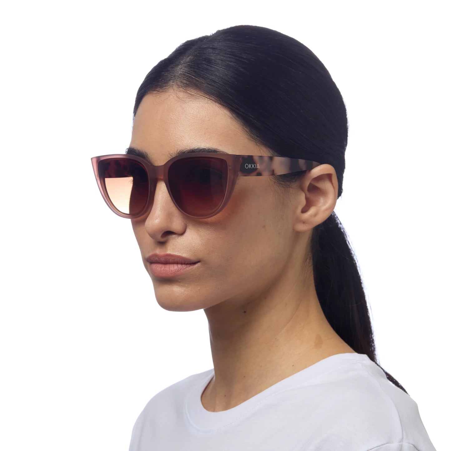 Silvia Cats Eye Sunglasses- Pink Havana