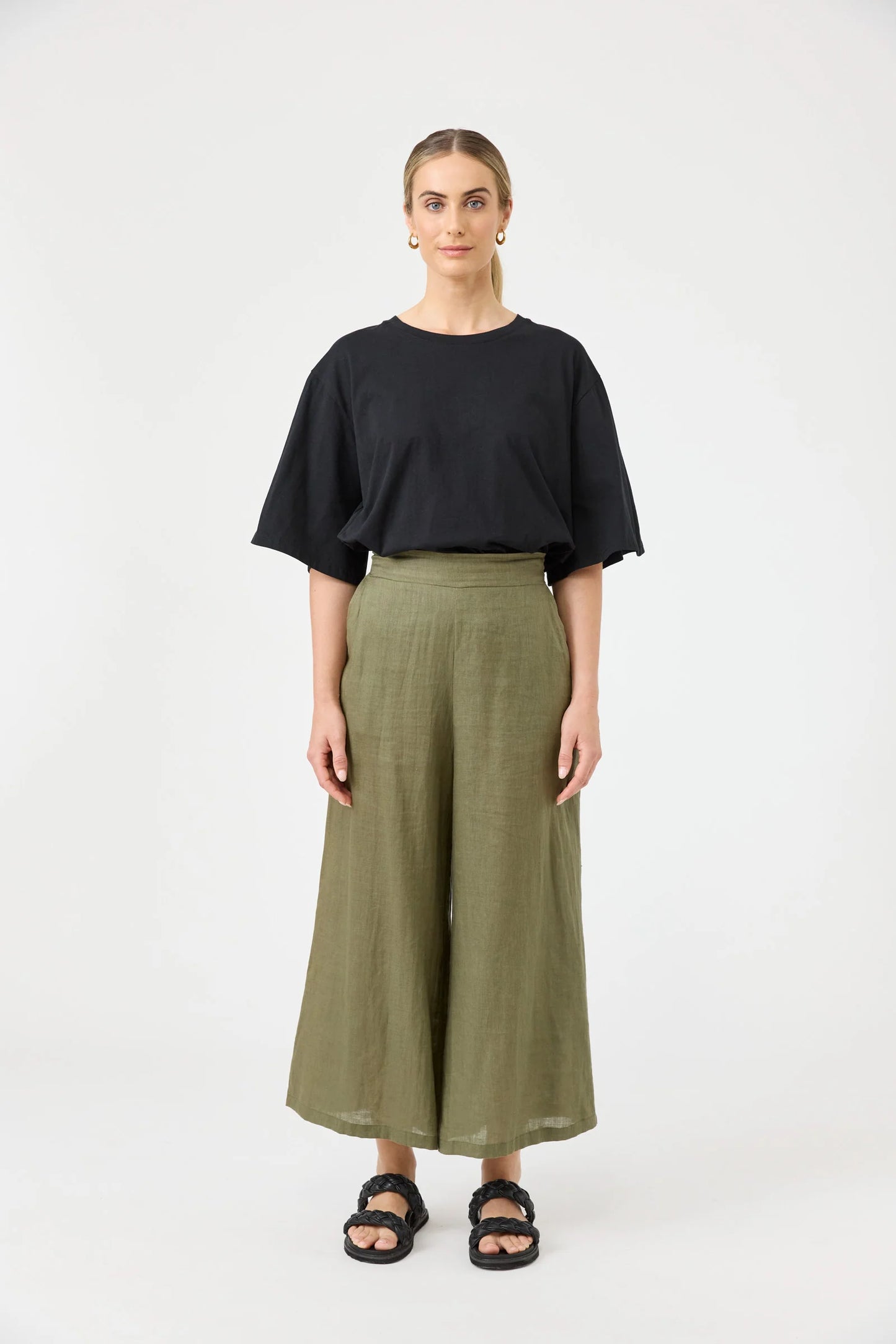 Studio Crop Pant - Khaki