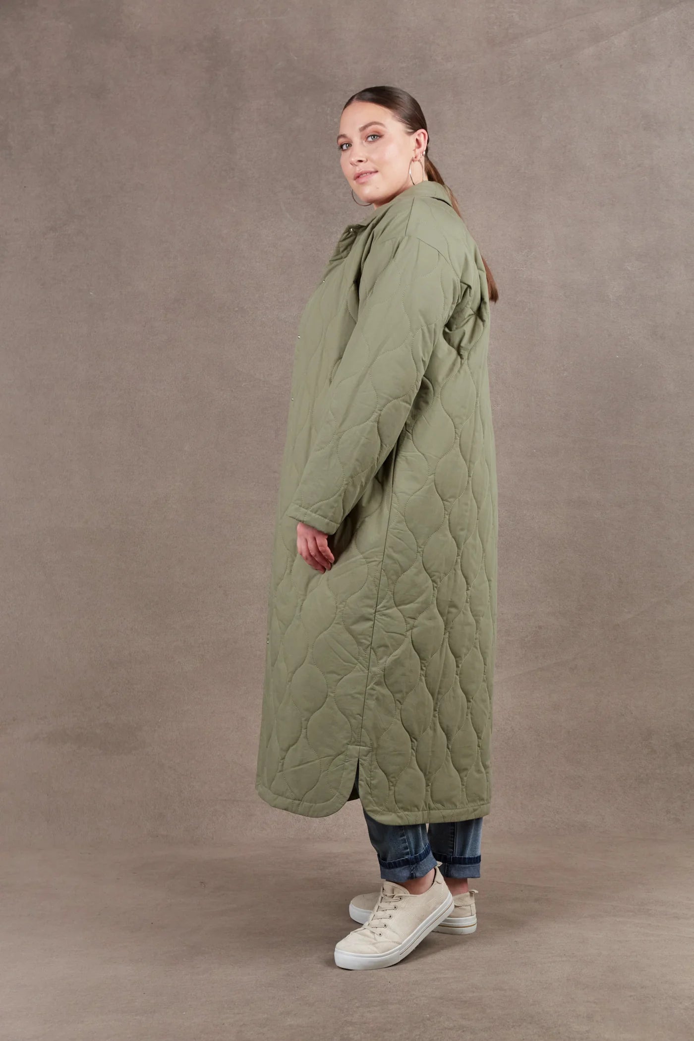 Ribe Quilted Coat  - Sage