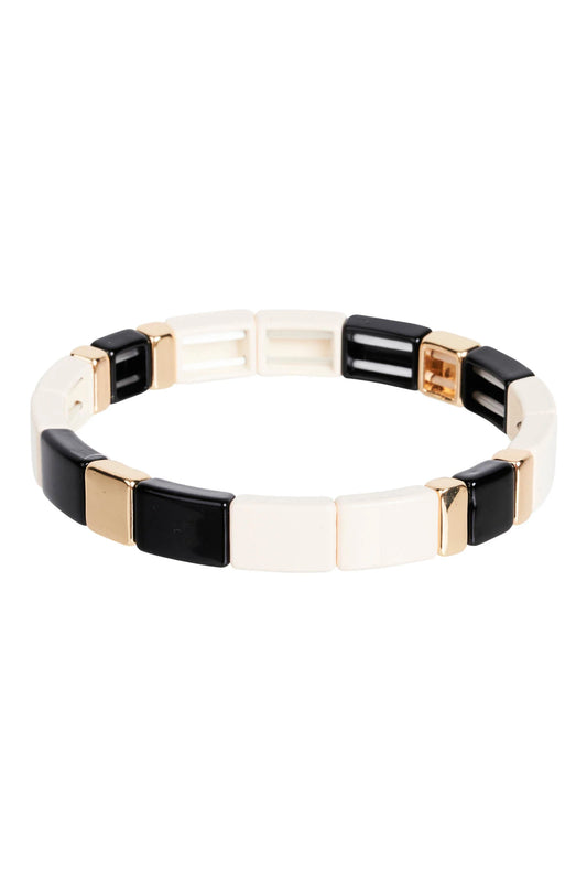 Santani Cuff - Ecru / Black