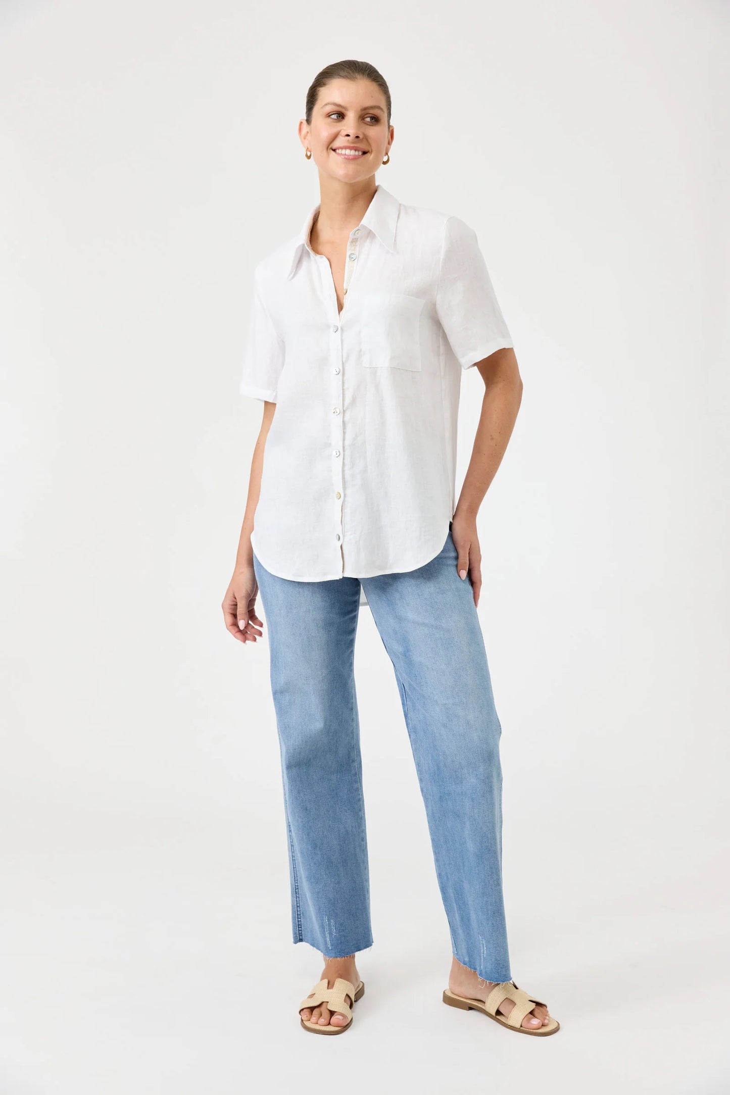 Studio Short Sleeved Shirt - White