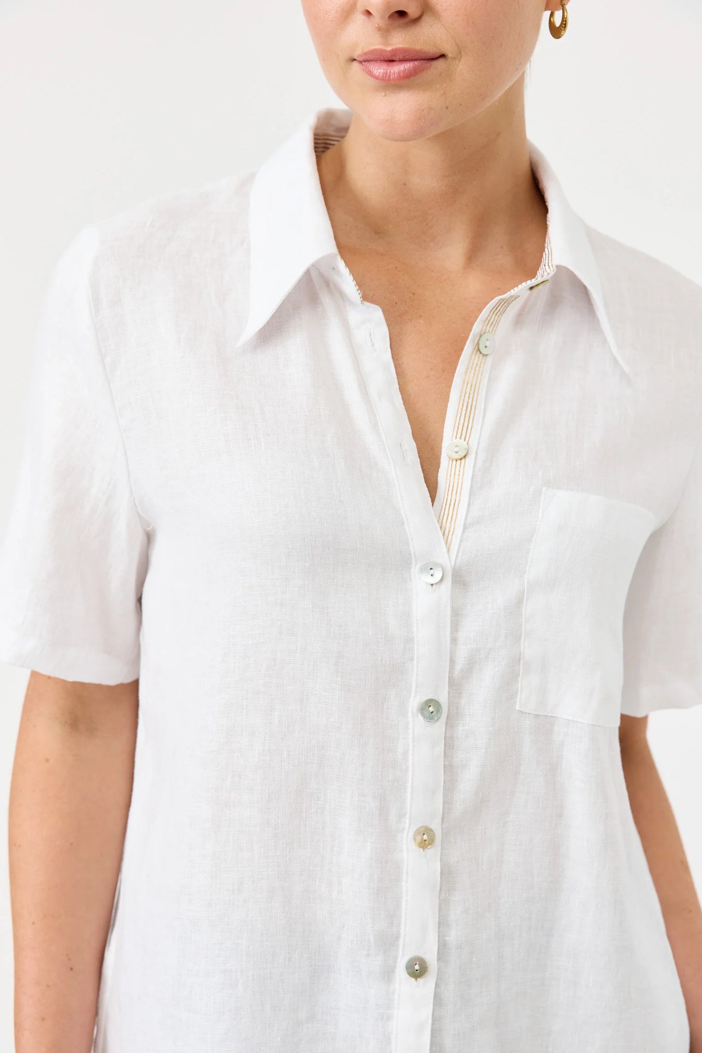 Studio Short Sleeved Shirt - White