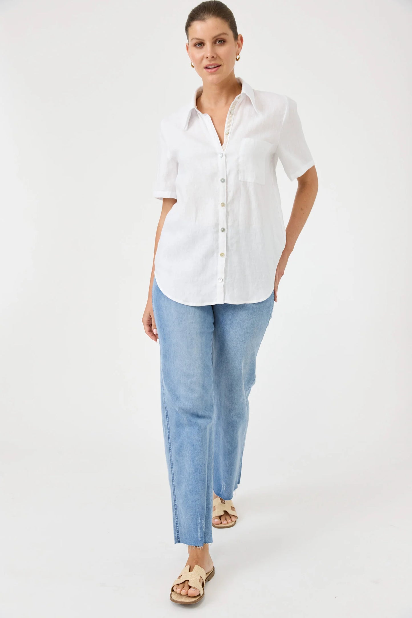 Studio Short Sleeved Shirt - White