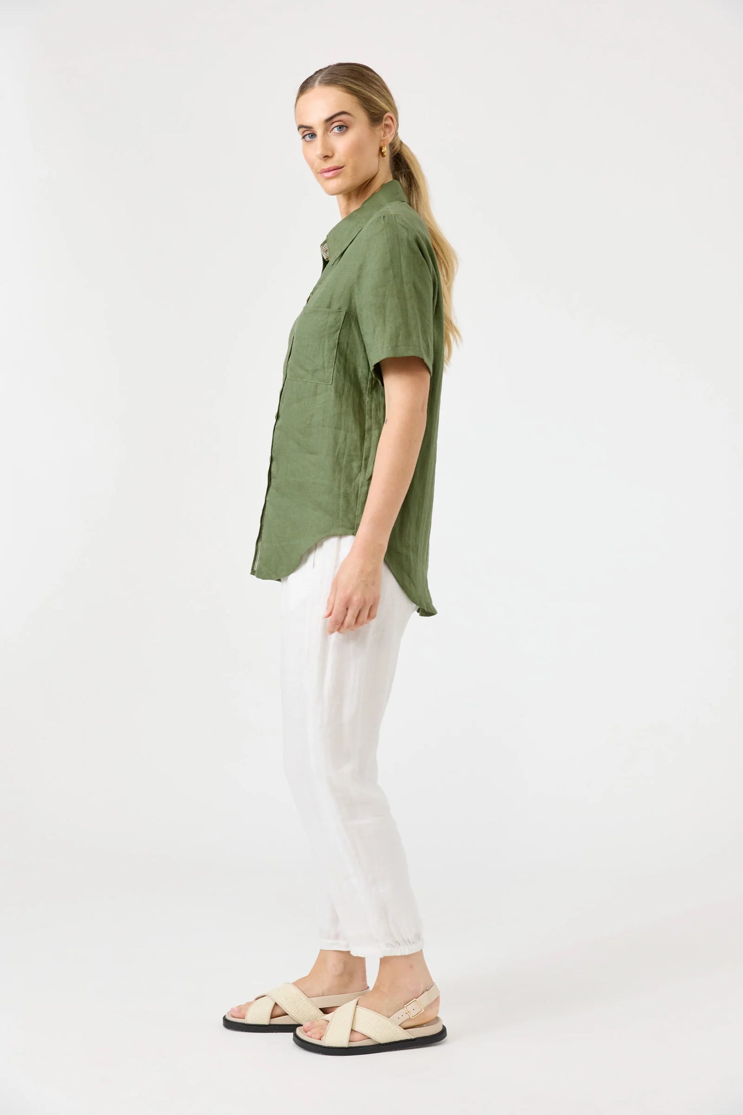 Studio Short Sleeved Shirt - Olive