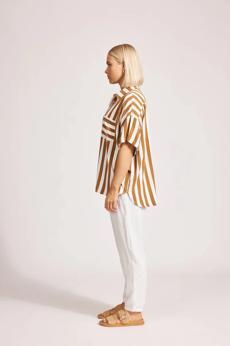 Treville Stripe Shirt - Caramel