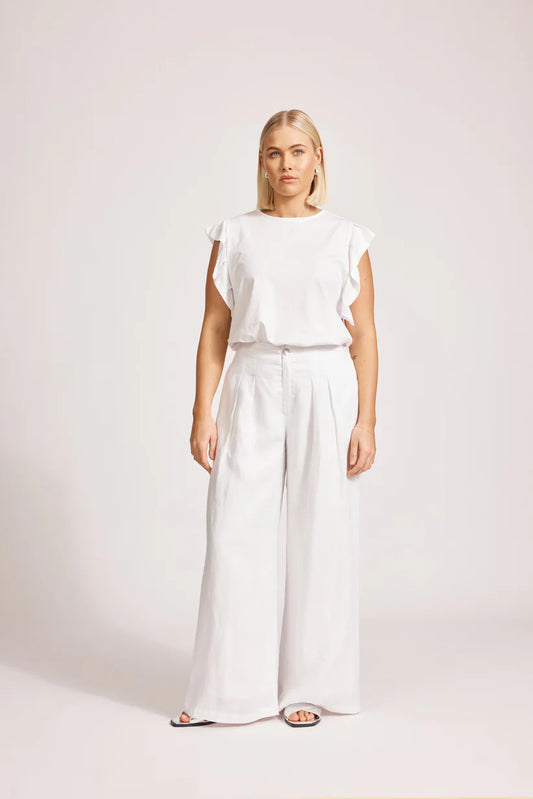Miramar Palazzo Pant - White