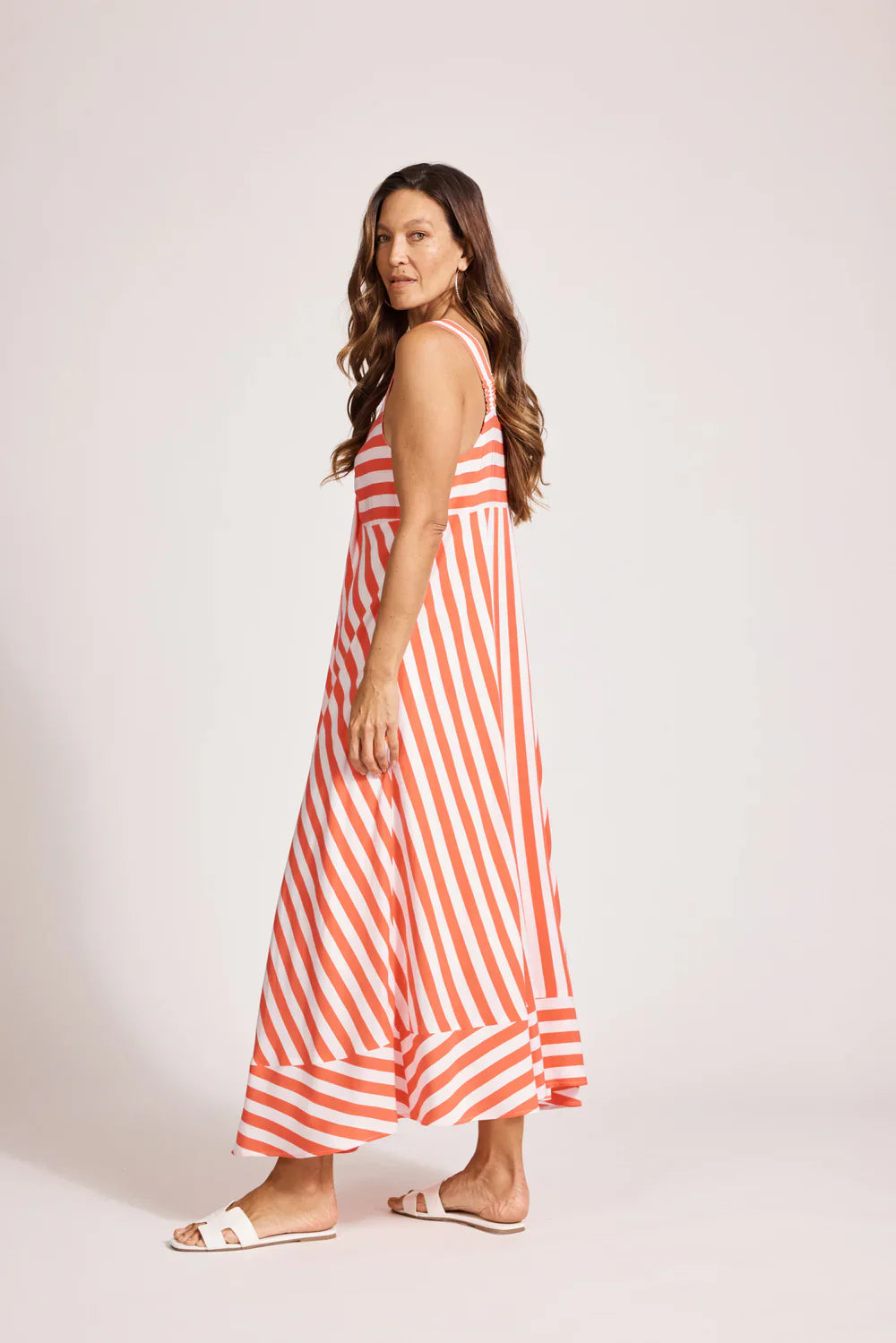 Treville Stripe Tank Maxi Dress - Coral
