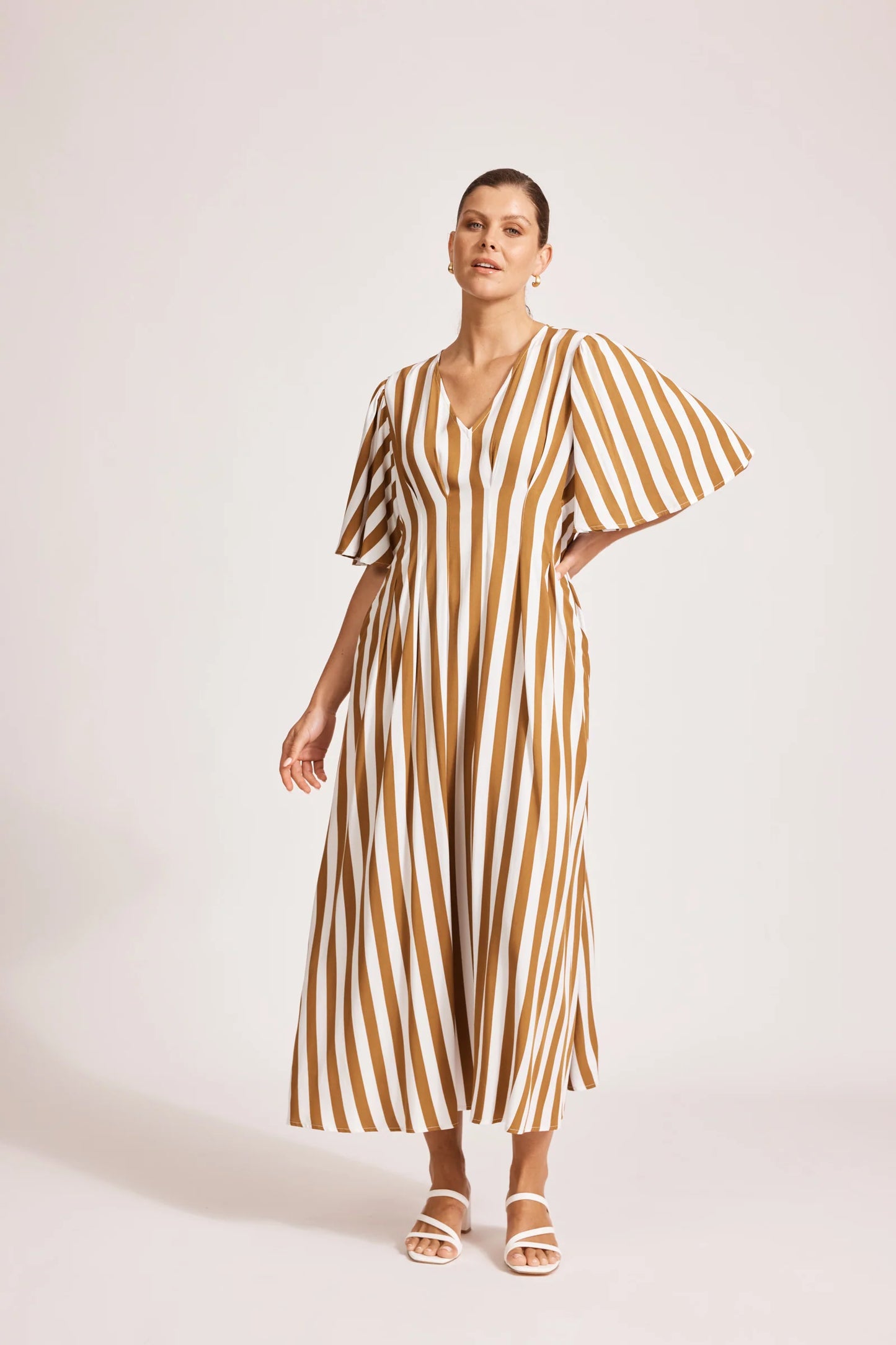 Treville Stripe Maxi Dress - Caramel