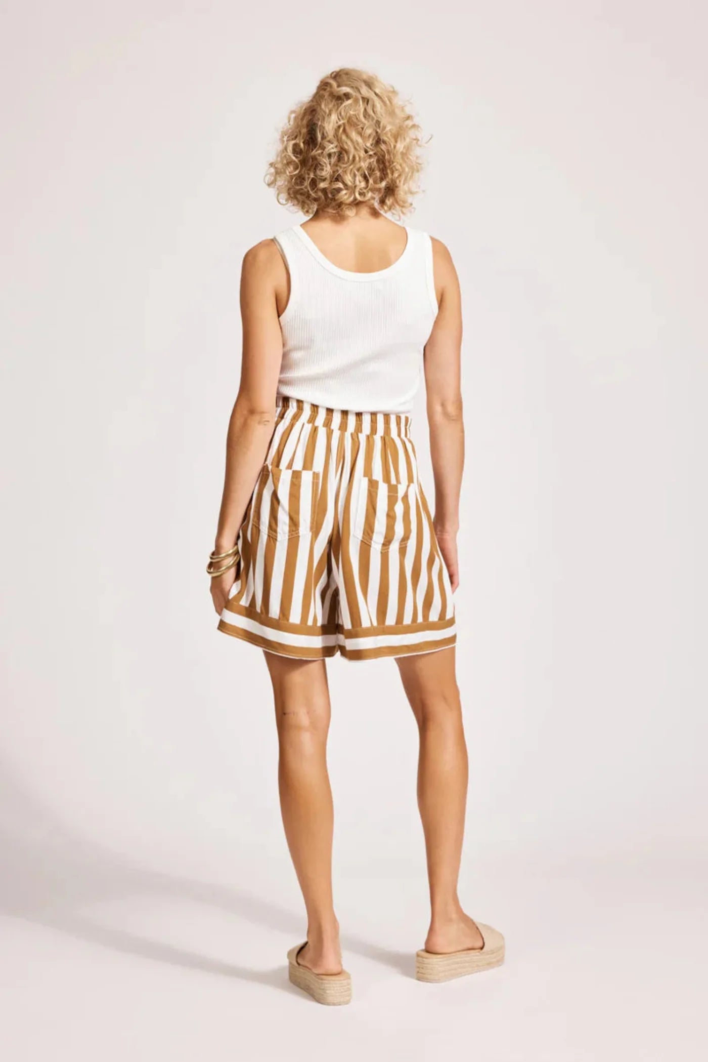 Treville Stripe Shorts - Caramel