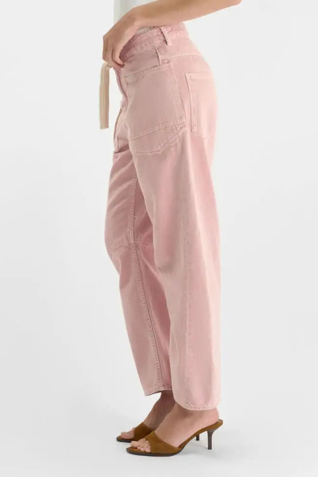 Madie Balloon Jeans - Faded Pink