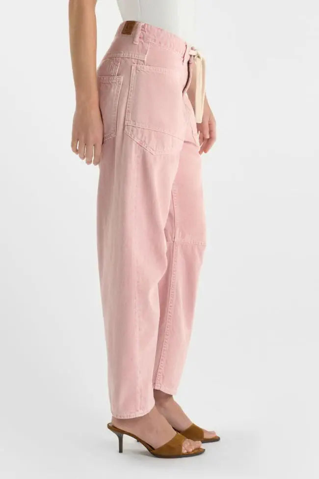 Madie Balloon Jeans - Faded Pink