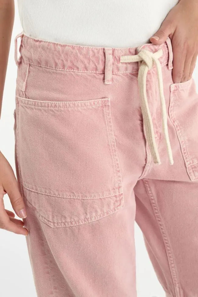 Madie Balloon Jeans - Faded Pink