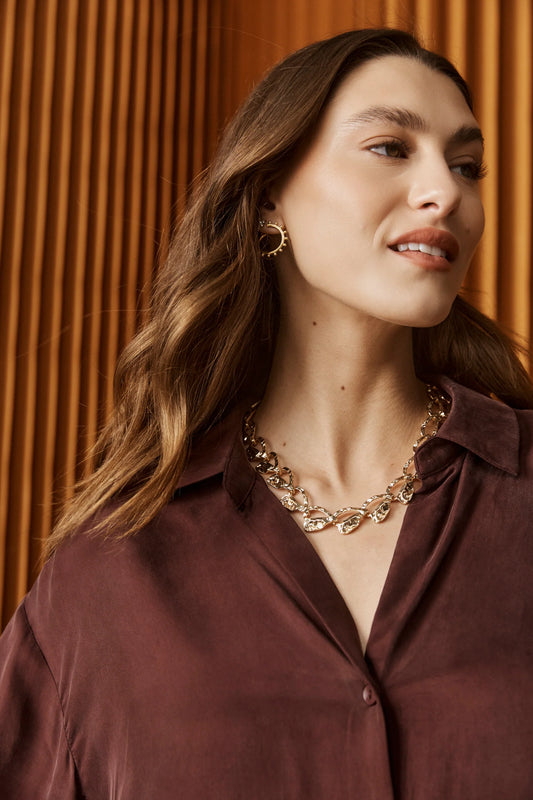 San Earring - Gold Hoop