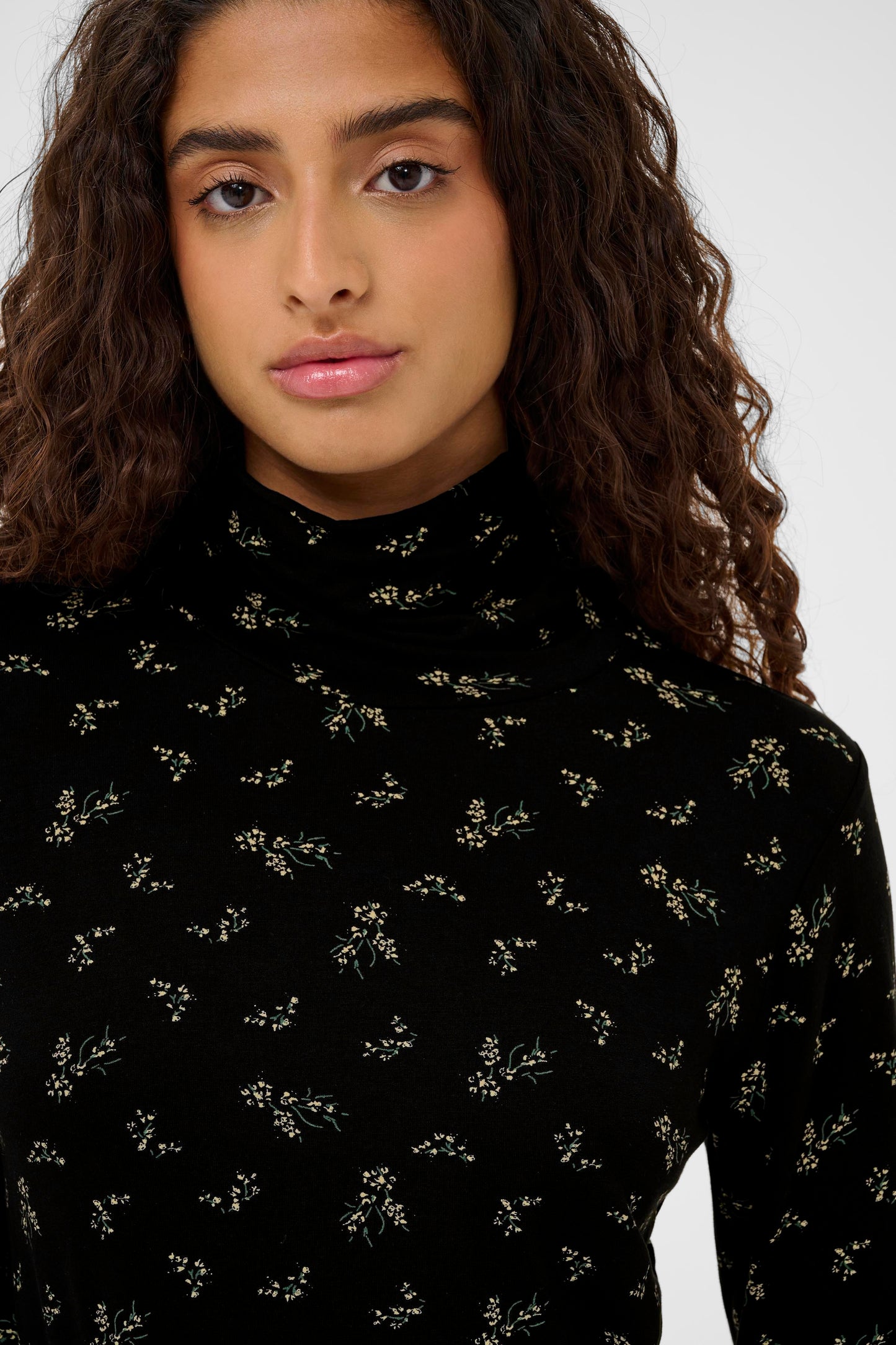 SLHanadi Long Sleeved Rollneck - Black Ditsy Print
