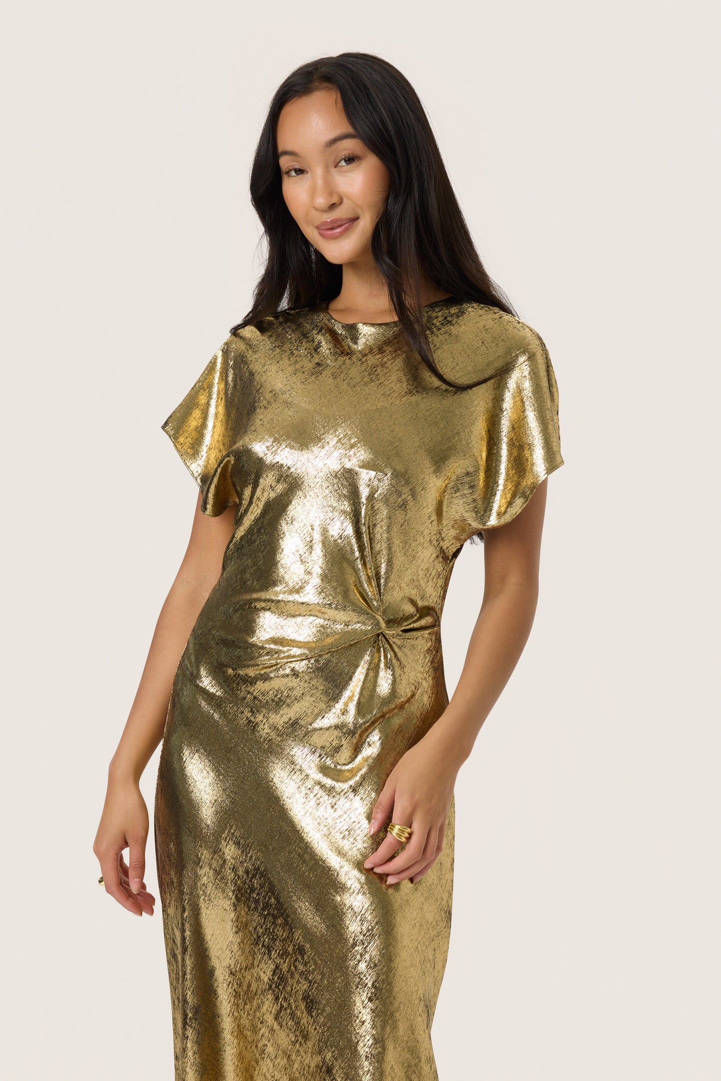SLMirmir Short Sleeved Dress - Golden Surface