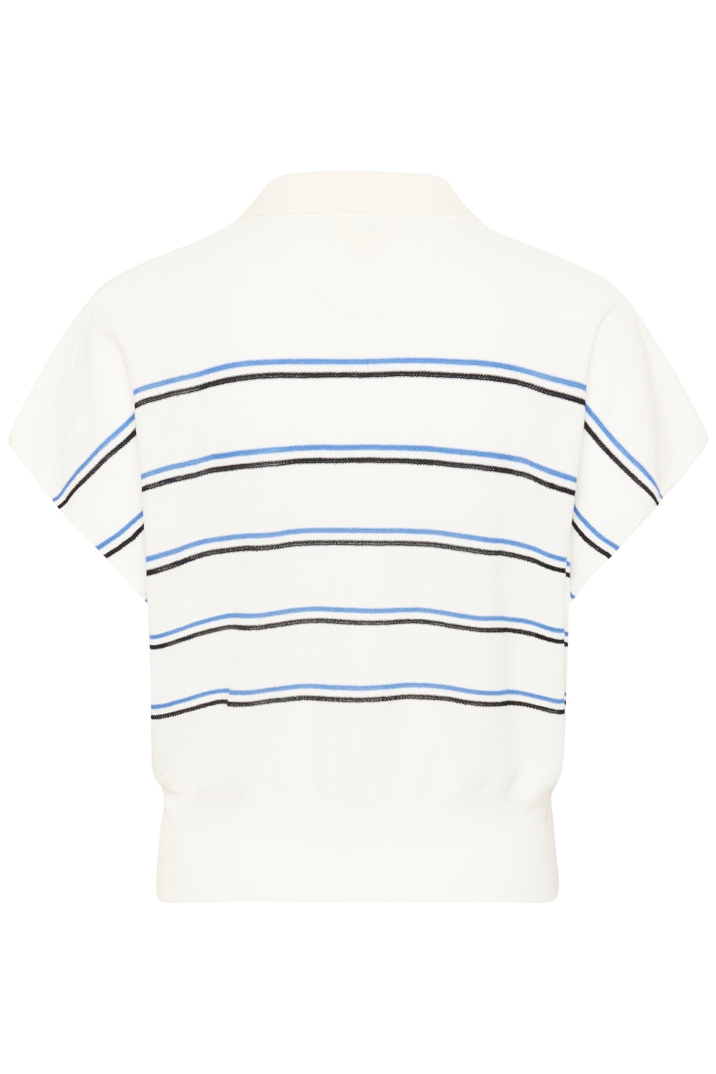 SLElana Striped Polo - White & Blue