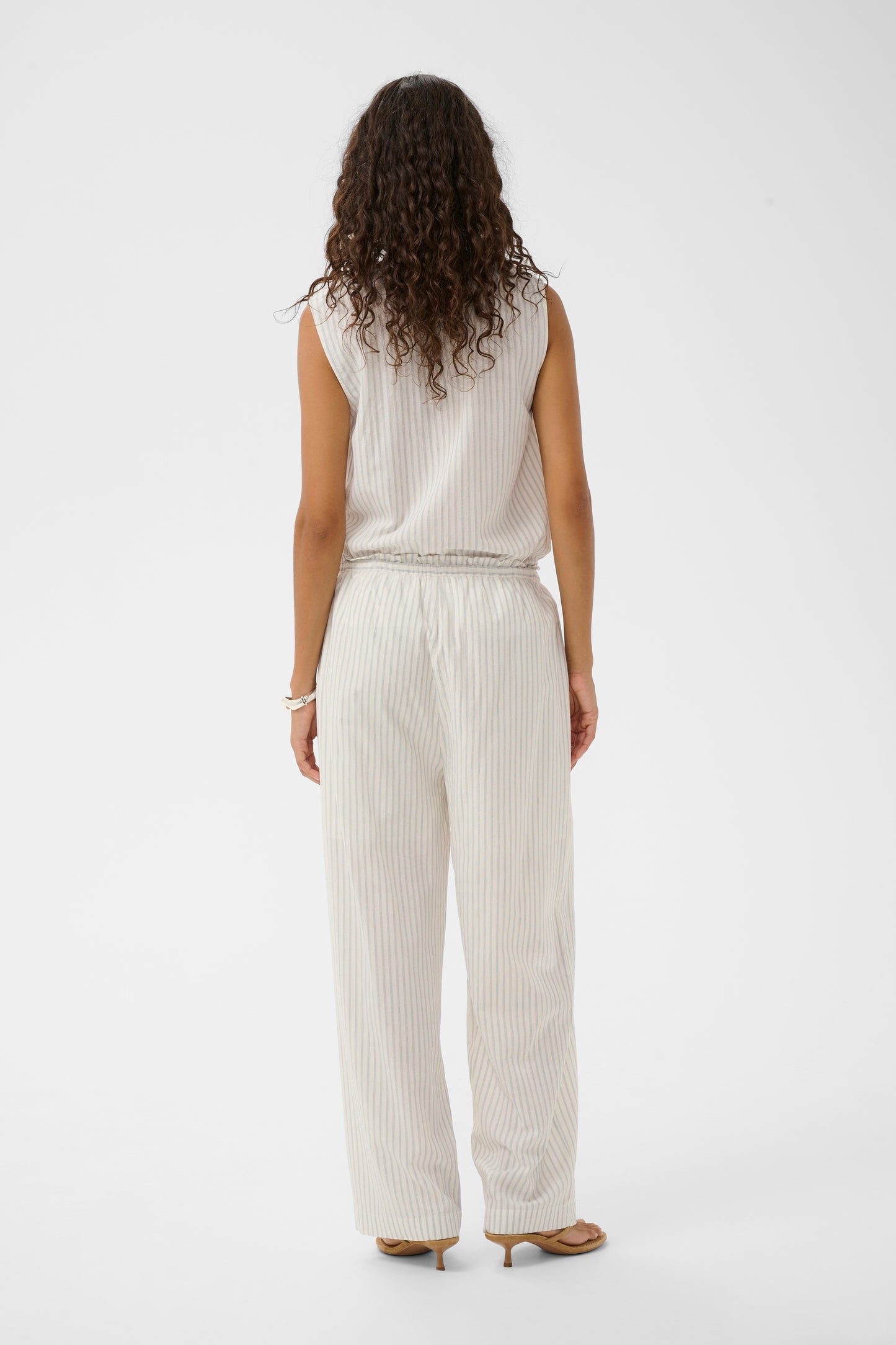 SLCandela Pants - White & Blue Stripe