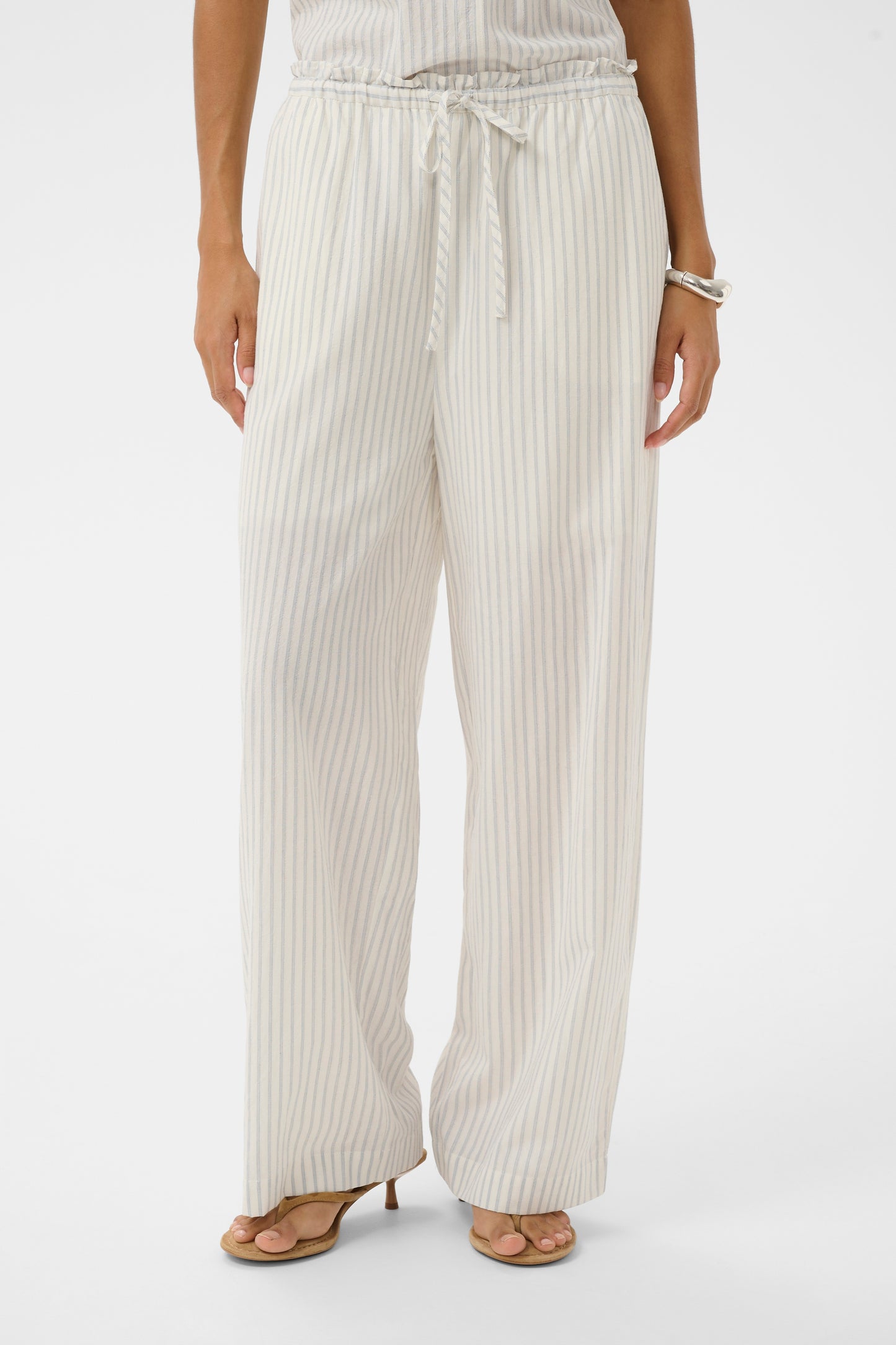 SLCandela Pants - White & Blue Stripe