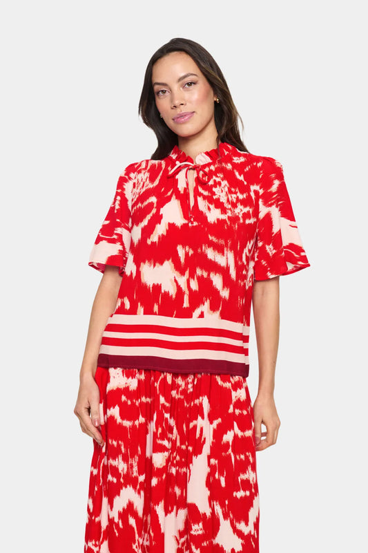 KhloeSZ Blouse - Poinciana Water Bloom