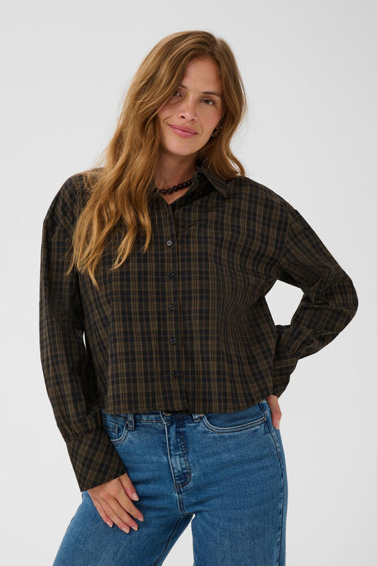 KAhelie Check Shirt - Black/Brown