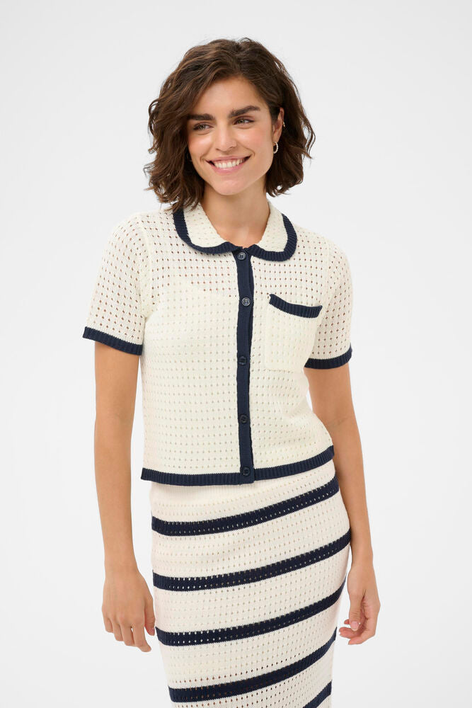 KAbrianna Knit Cardigan - White