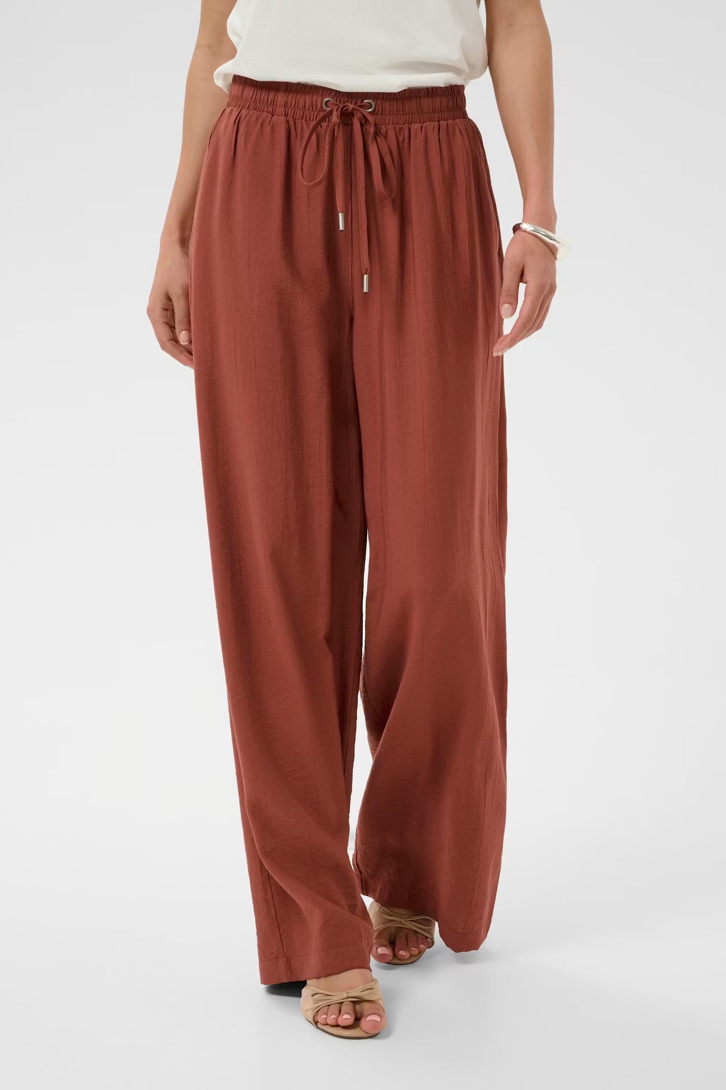 KAemily Wide Trousers - Henna Brown