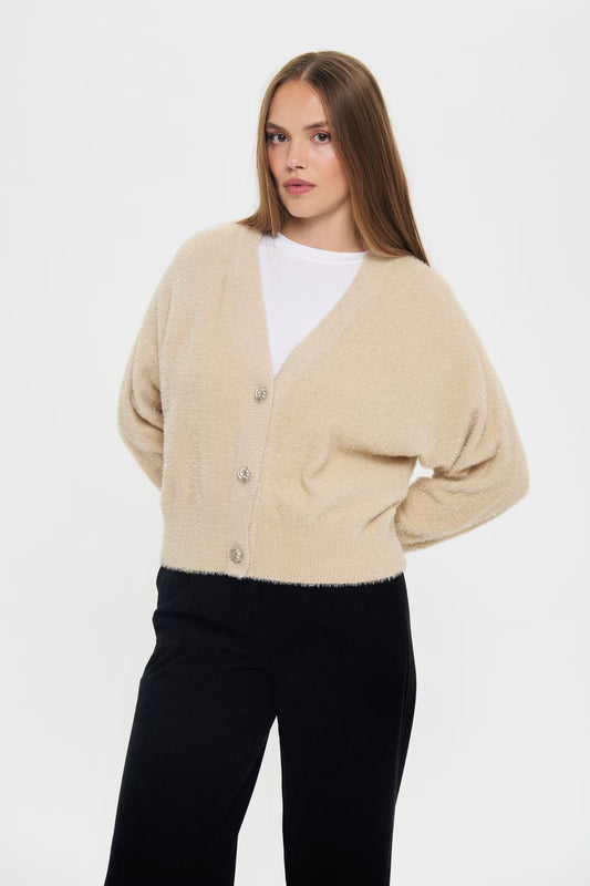 NushaSZ Cardigan - Bleached Sand