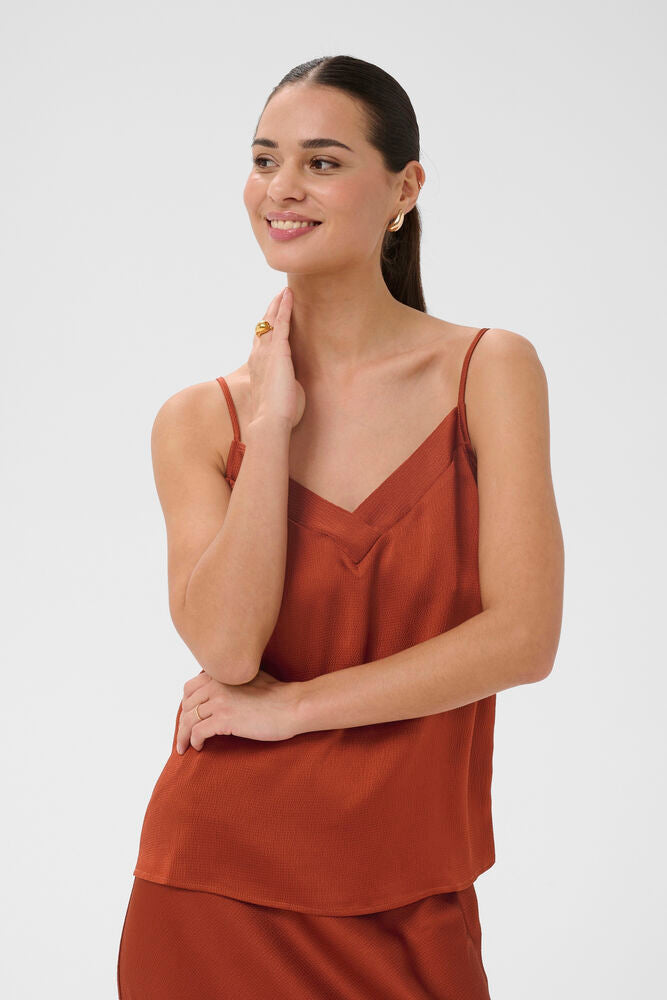 KAlotte Strap Top - Henna Brown