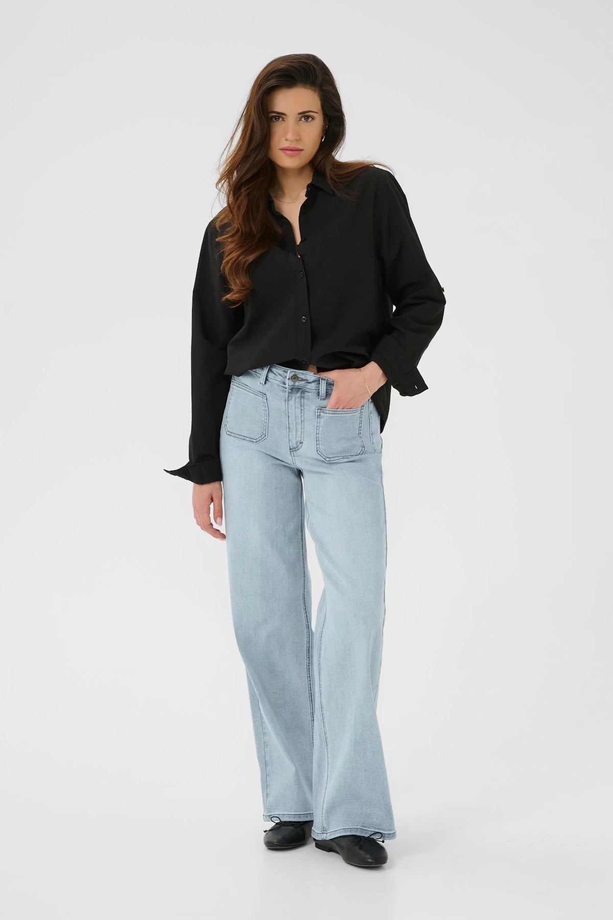 KAbrook High Waisted Regular FIt Jeans - Light Blue