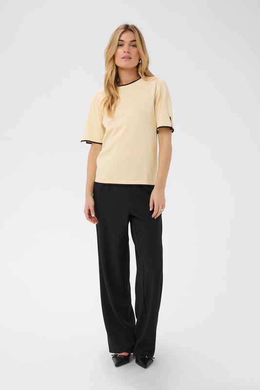MilaSZ Contrast Stripe Short Sleeve Pullover - Birch Nightsky