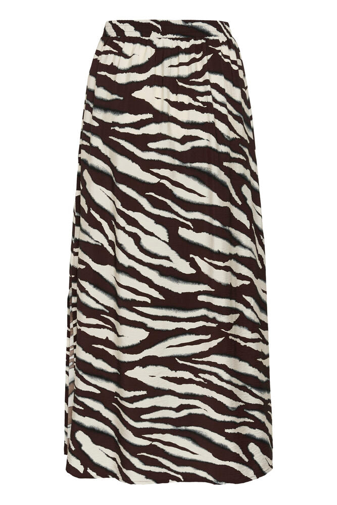 KAviky Skirt - Coffee/ Animal Print