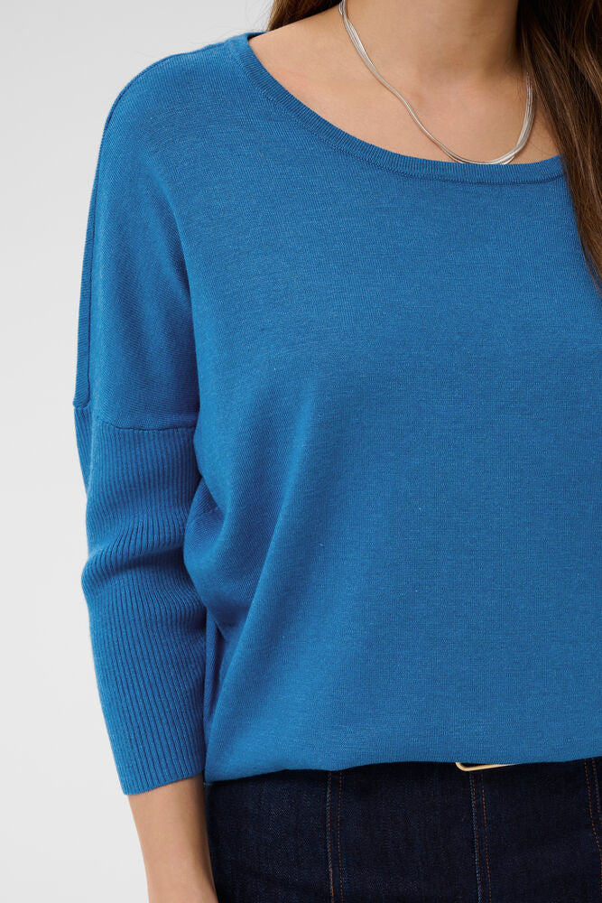 MilaSZ Round Neck Pullover - Campanula Melange