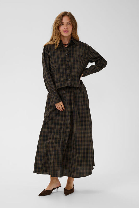 KAhelie Check Skirt - Black/Brown