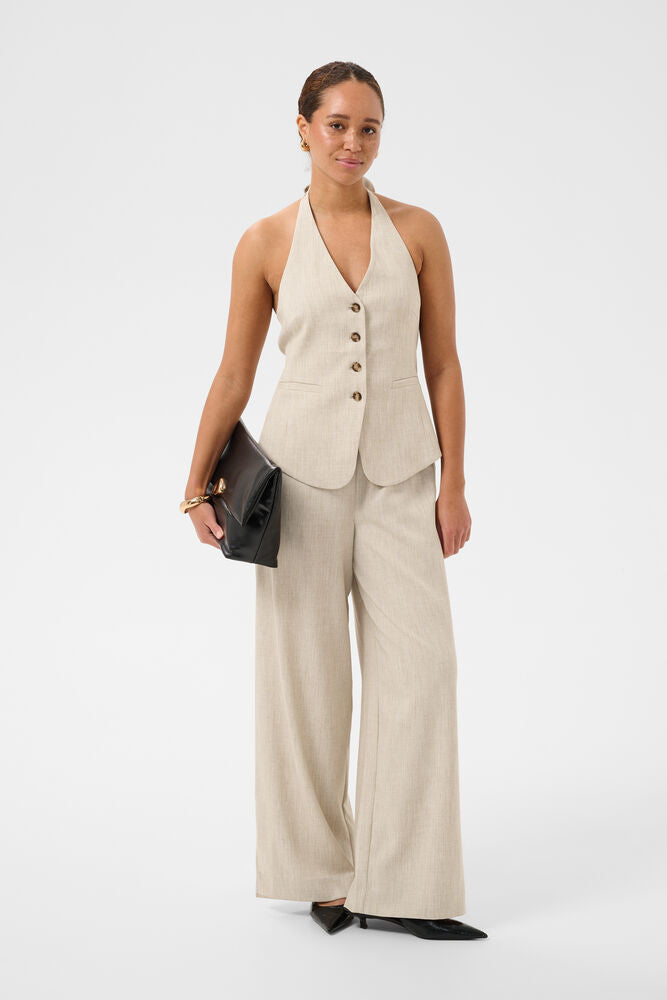 KAomila Trousers - Feather Grey Melange