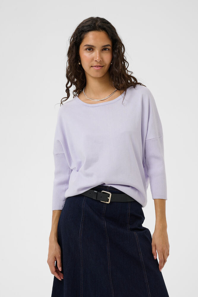 MilaSZ Round Neck Pullover - Misty Lilac
