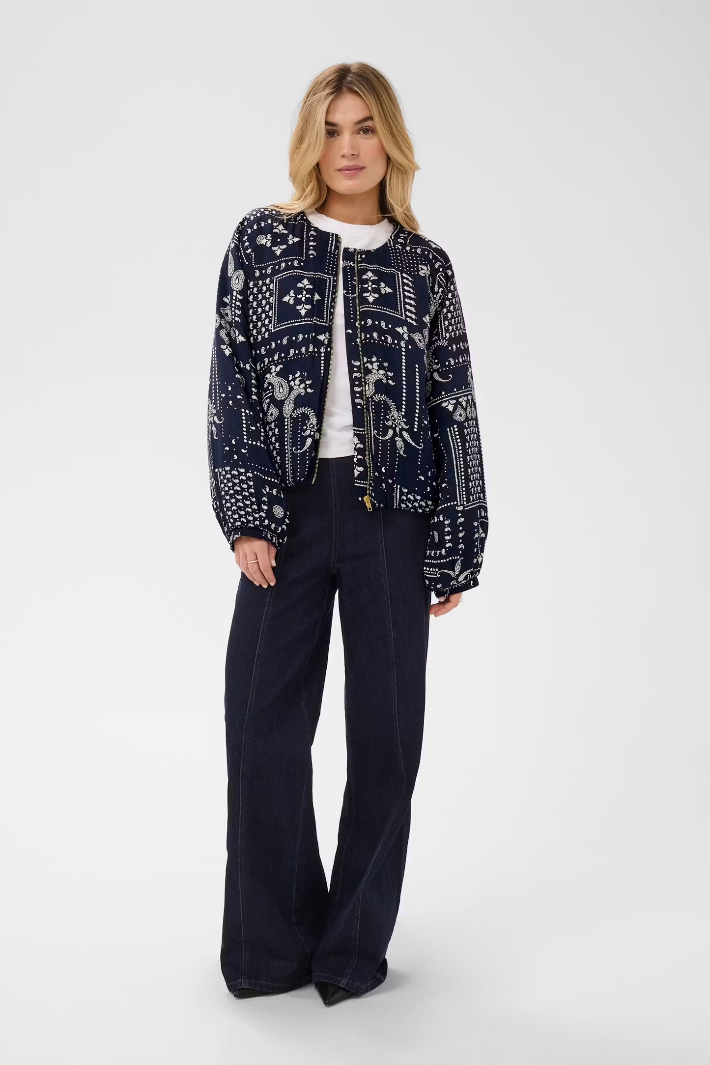StephanieSZ Bomber Jacket - Nightsky Paisley