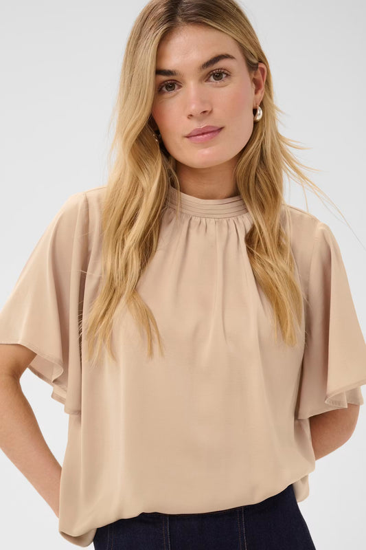 AileenSZ Flared Blouse - Savannah Tan