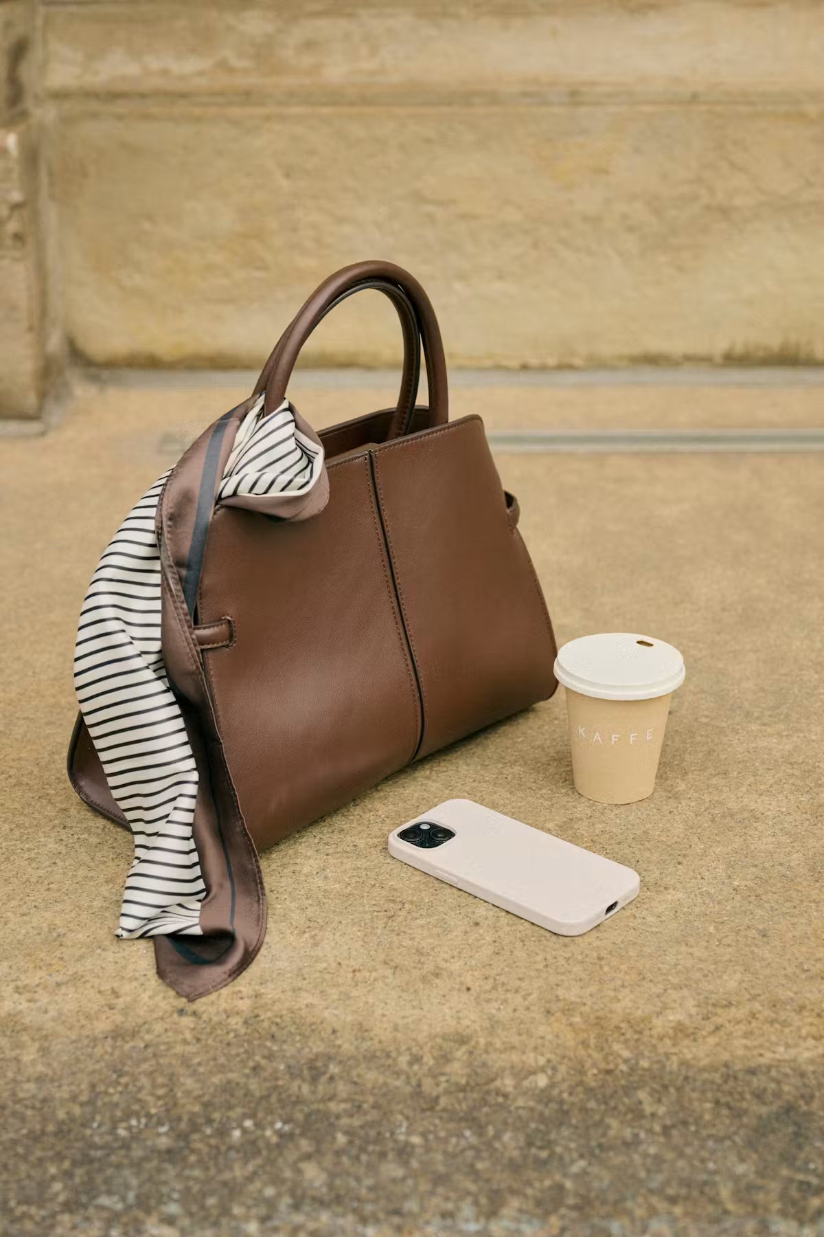 KAscarfina Scarf - Black, Chalk & Coffee