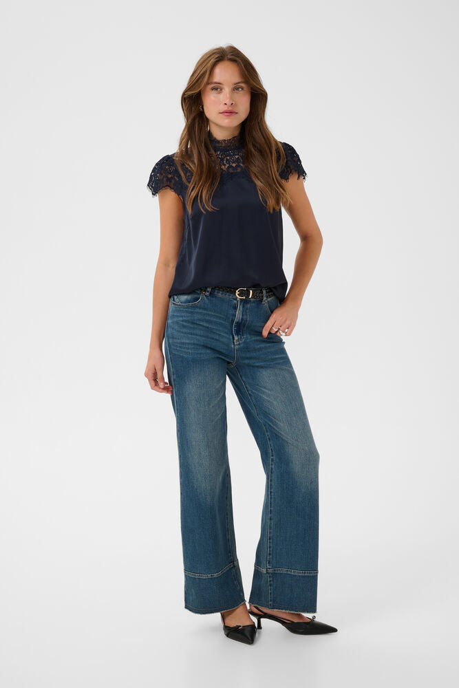 TeaganSZ Short Sleeve Blouse - Night Sky