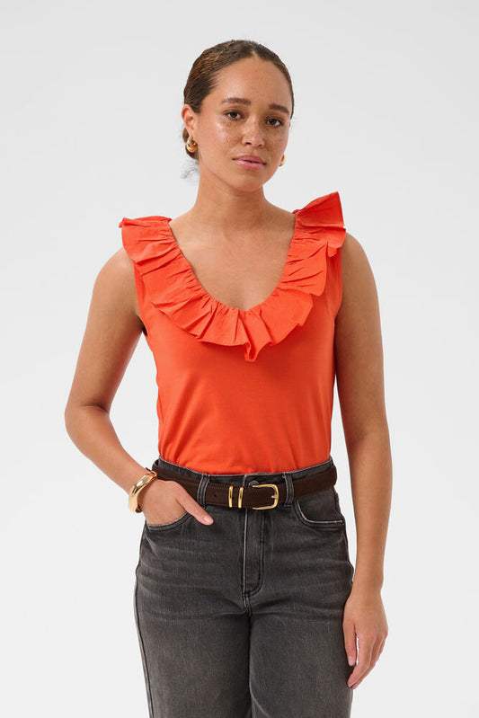 KAdidde Flounce Top - Orange