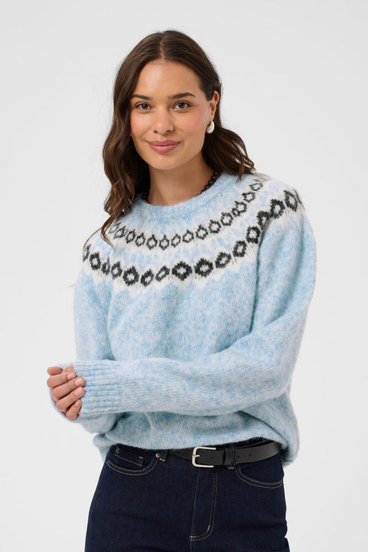 KAberta Pullover - Blue/Grey
