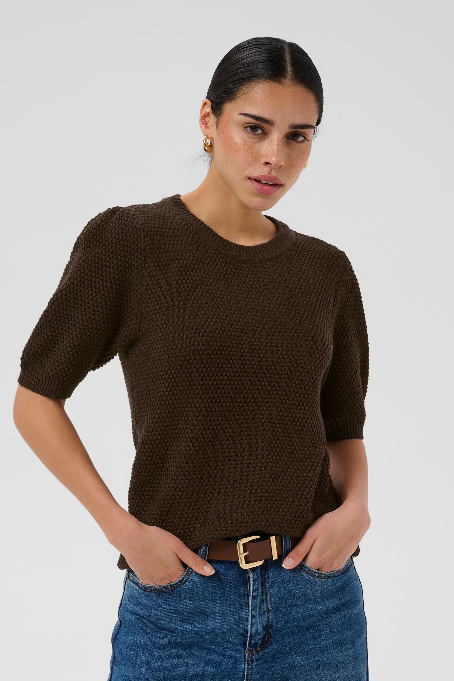 KAvivian Knit Pullover - Coffee Bean