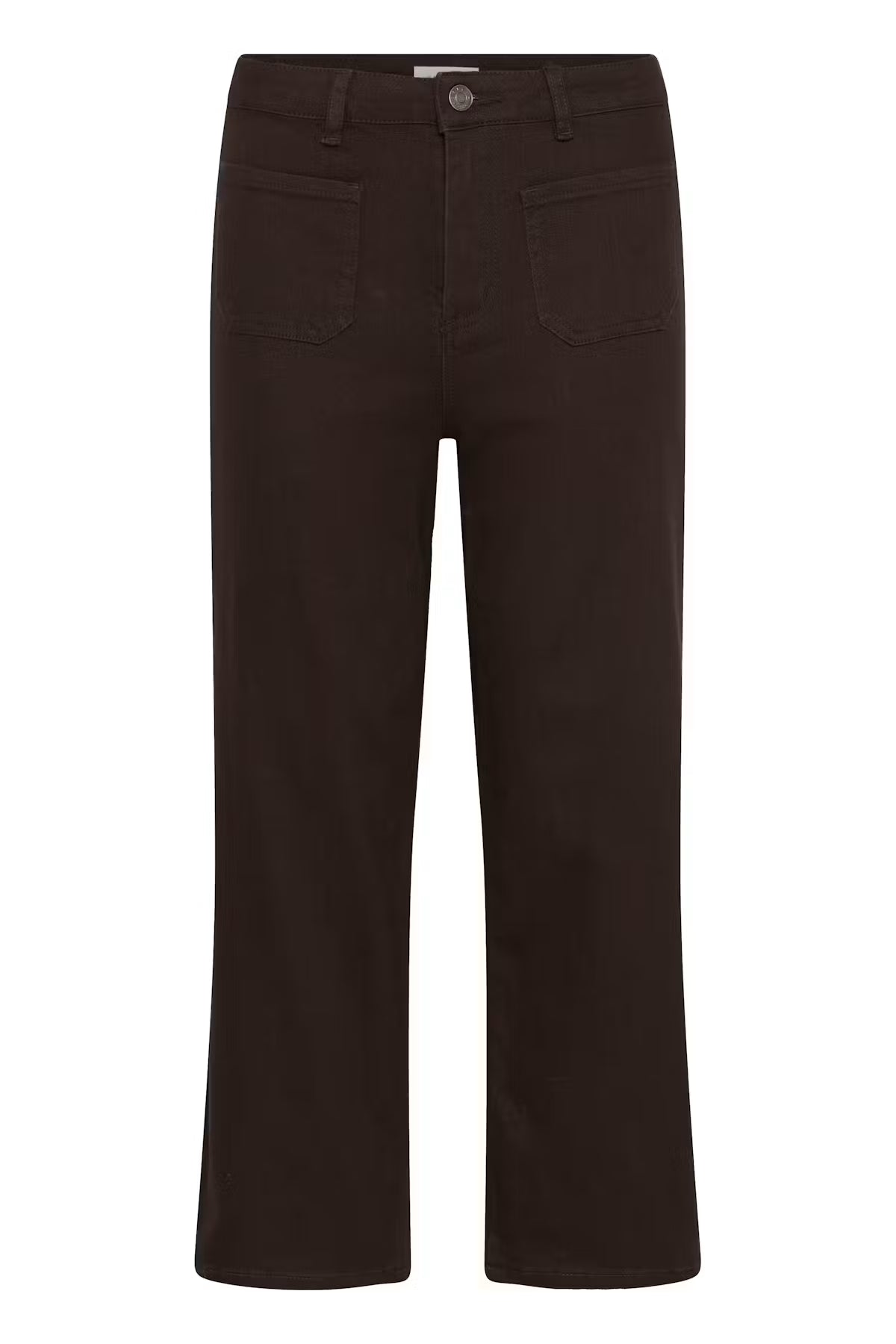 KAbrook High Waisted Cropped Fit Jeans - Coffee Bean