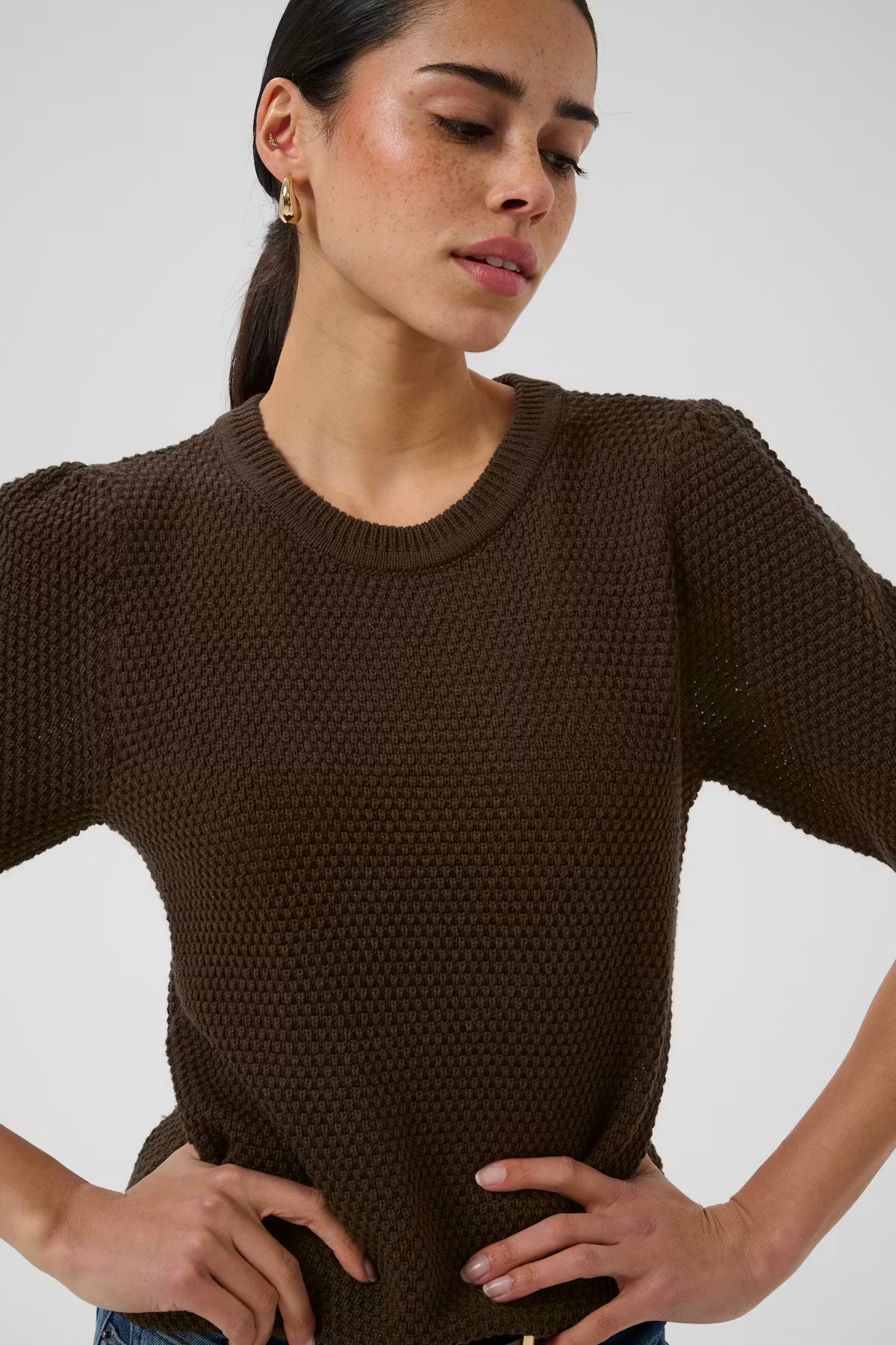 KAvivian Knit Pullover - Coffee Bean