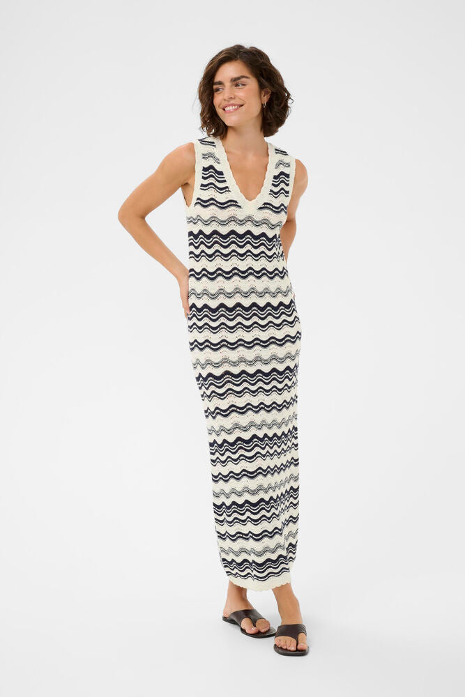 KAanna Knit Dress - White/Midnight