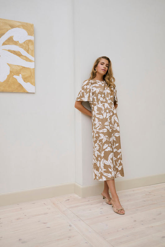 KAmarlo Dress - Oak Chalk Leaf