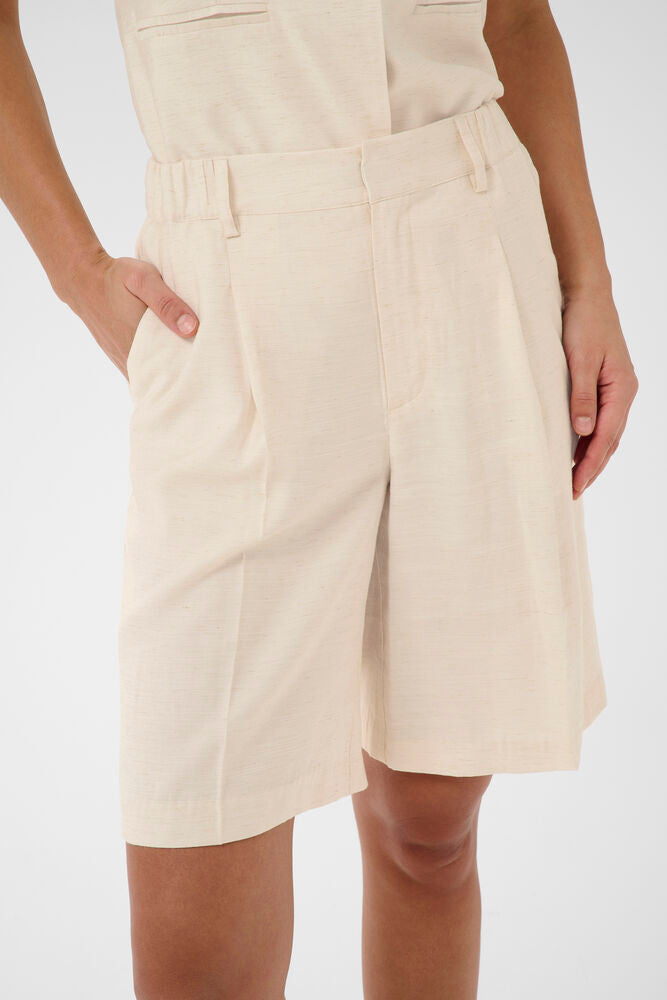 KAannetta High Waisted Shorts - Feather Grey Melange