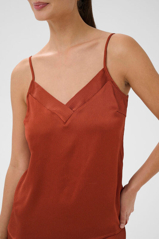 KAlotte Strap Top - Henna Brown